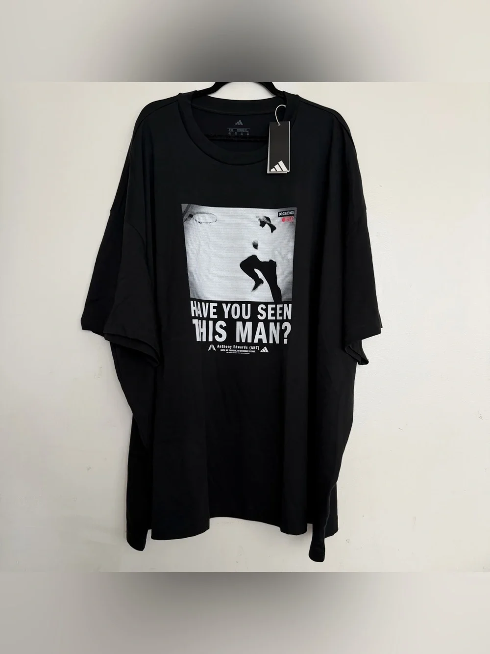 Men’s Adidas Anthony Edwards in Action Graphic Tee Size 4XL